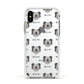 Skye Terrier Icon with Name Apple iPhone Xs Impact Case White Edge on Silver Phone
