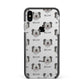 Skye Terrier Icon with Name Apple iPhone Xs Max Impact Case Black Edge on Silver Phone