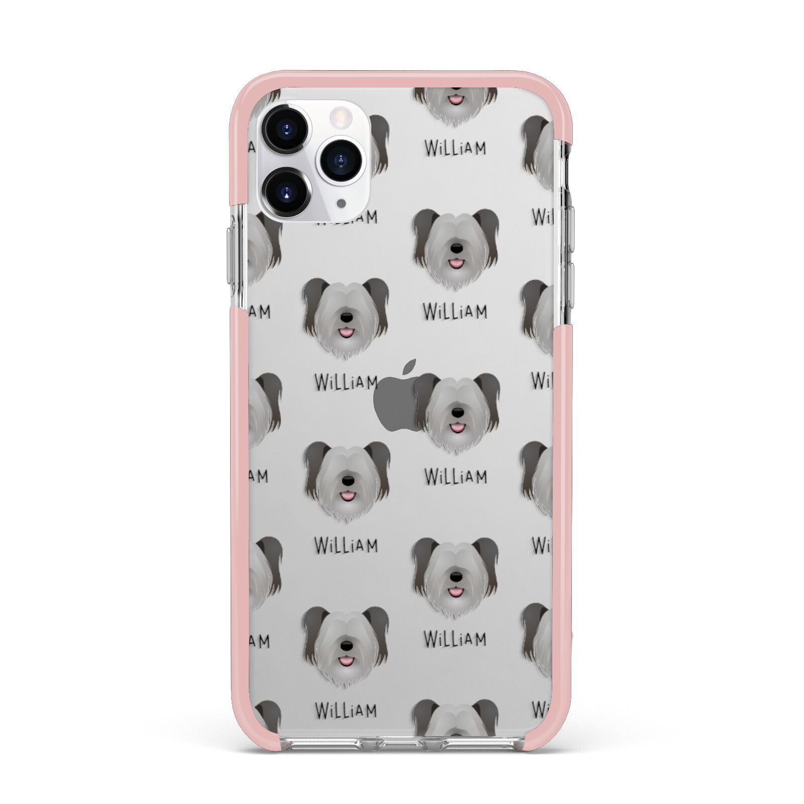 Skye Terrier Icon with Name iPhone 11 Pro Max Impact Pink Edge Case