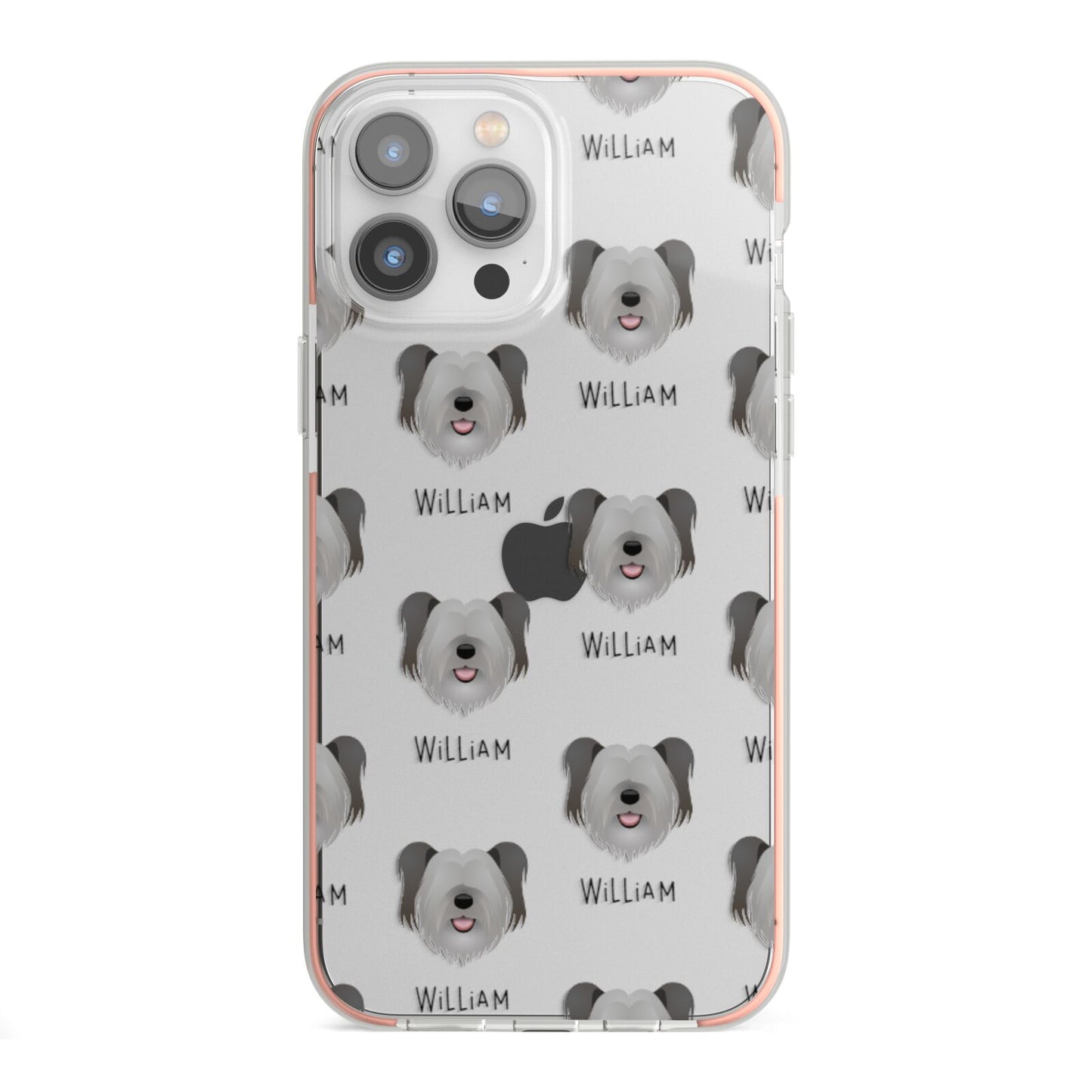 Skye Terrier Icon with Name iPhone 13 Pro Max TPU Impact Case with Pink Edges