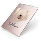 Skye Terrier Personalised Apple iPad Case on Rose Gold iPad Side View