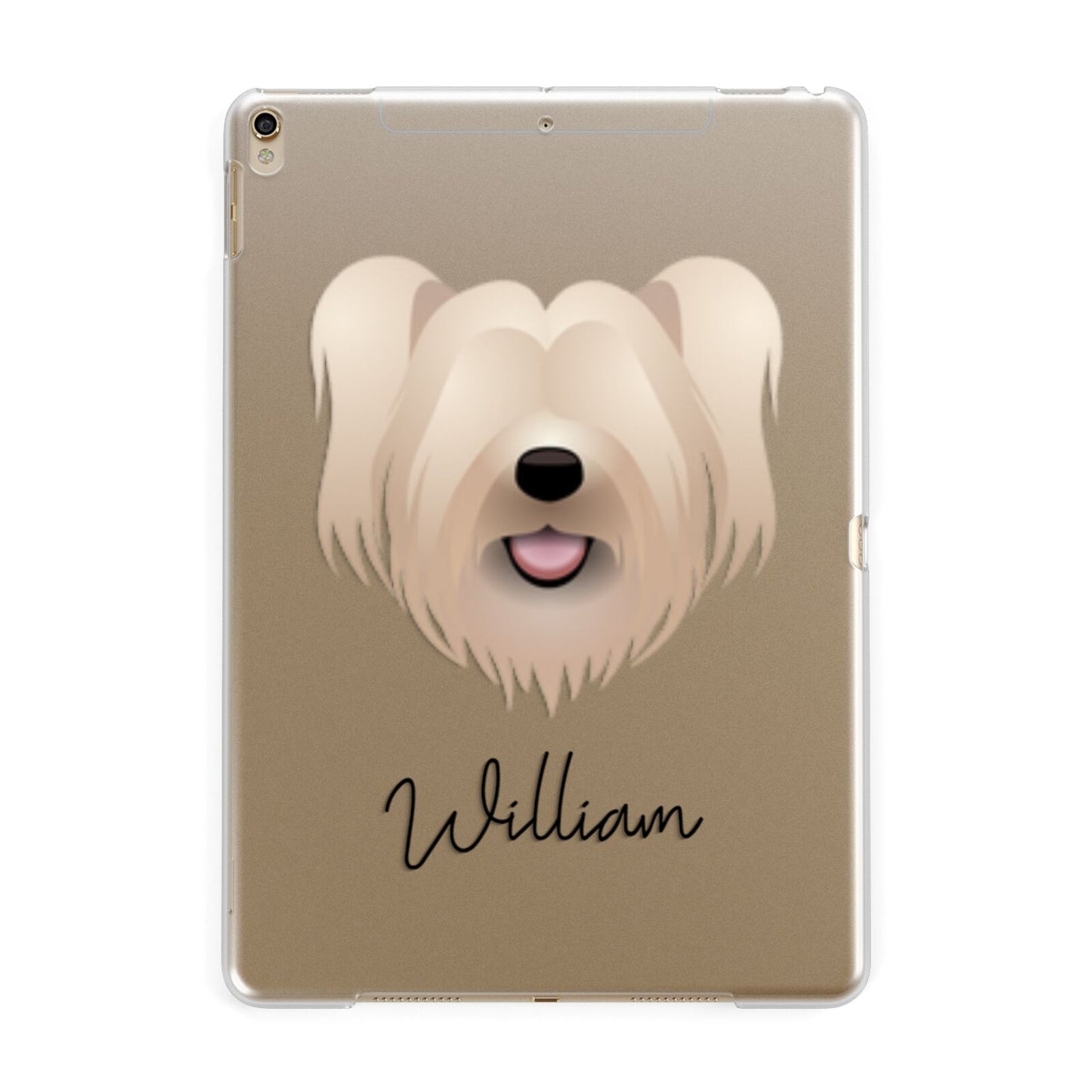 Skye Terrier Personalised Apple iPad Gold Case