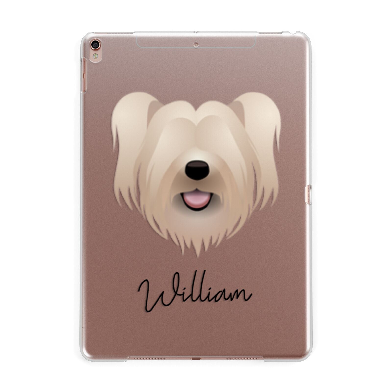 Skye Terrier Personalised Apple iPad Rose Gold Case