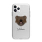 Skye Terrier Personalised Apple iPhone 11 Pro Max in Silver with Bumper Case