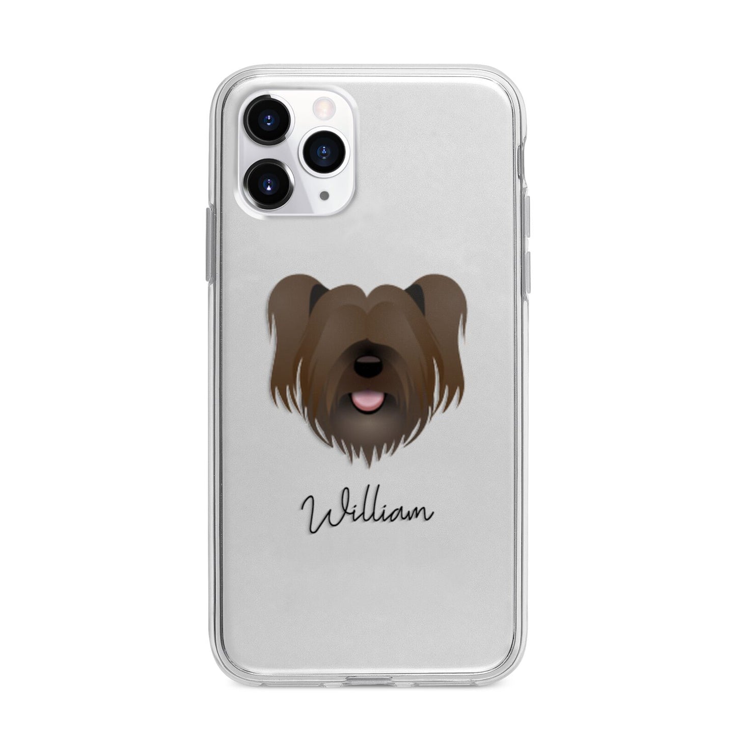 Skye Terrier Personalised Apple iPhone 11 Pro Max in Silver with Bumper Case