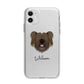 Skye Terrier Personalised Apple iPhone 11 in White with Bumper Case