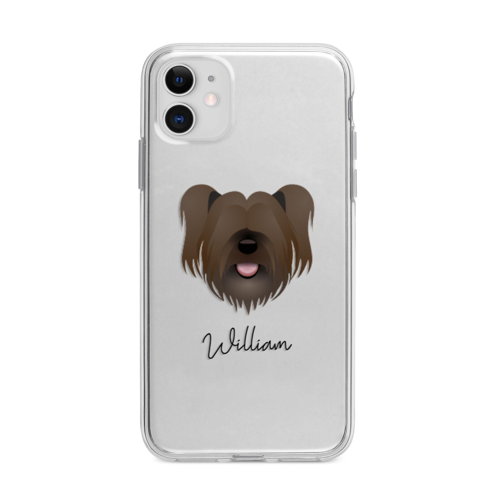 Skye Terrier Personalised Apple iPhone 11 in White with Bumper Case