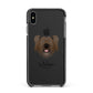 Skye Terrier Personalised Apple iPhone Xs Max Impact Case Black Edge on Black Phone