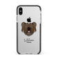 Skye Terrier Personalised Apple iPhone Xs Max Impact Case Black Edge on Silver Phone