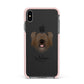 Skye Terrier Personalised Apple iPhone Xs Max Impact Case Pink Edge on Black Phone