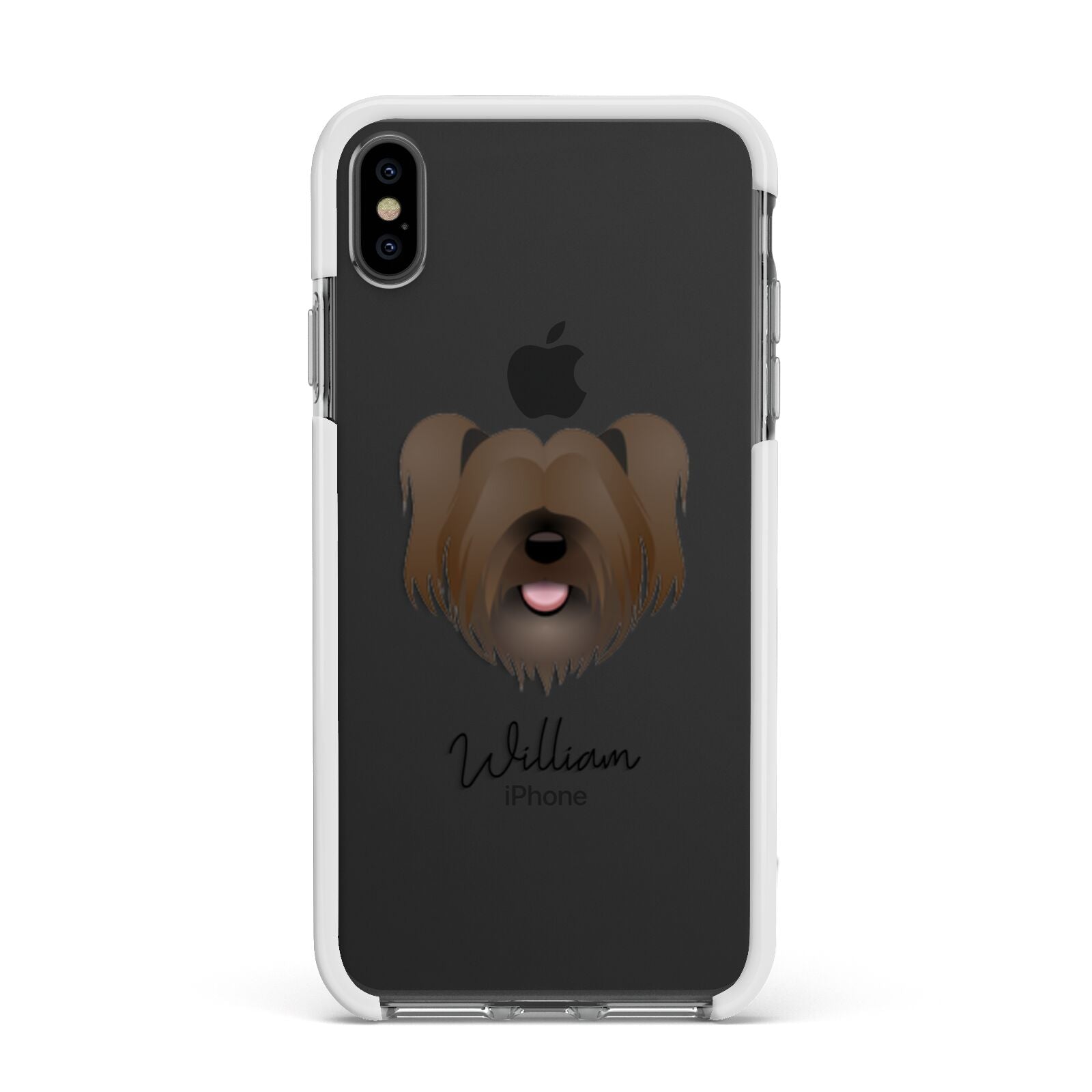 Skye Terrier Personalised Apple iPhone Xs Max Impact Case White Edge on Black Phone