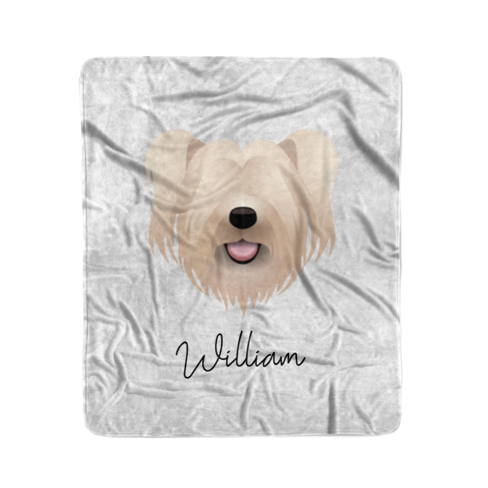 Skye Terrier Personalised Medium Fleece Blanket