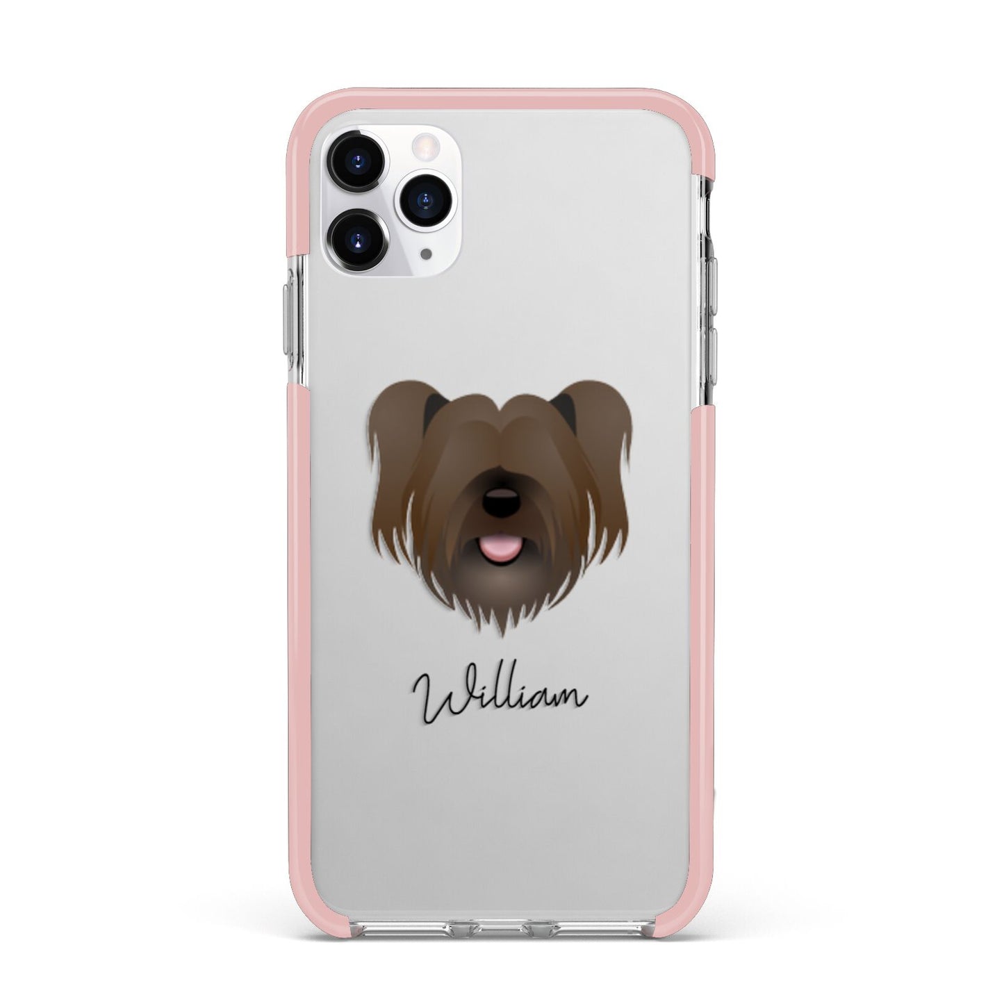 Skye Terrier Personalised iPhone 11 Pro Max Impact Pink Edge Case