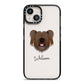 Skye Terrier Personalised iPhone 13 Black Impact Case on Silver phone