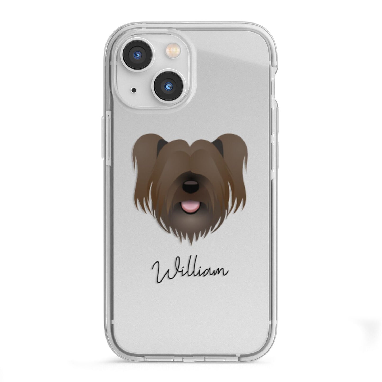 Skye Terrier Personalised iPhone 13 Mini TPU Impact Case with White Edges