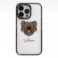 Skye Terrier Personalised iPhone 13 Pro Black Impact Case on Silver phone