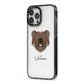 Skye Terrier Personalised iPhone 13 Pro Max Black Impact Case Side Angle on Silver phone
