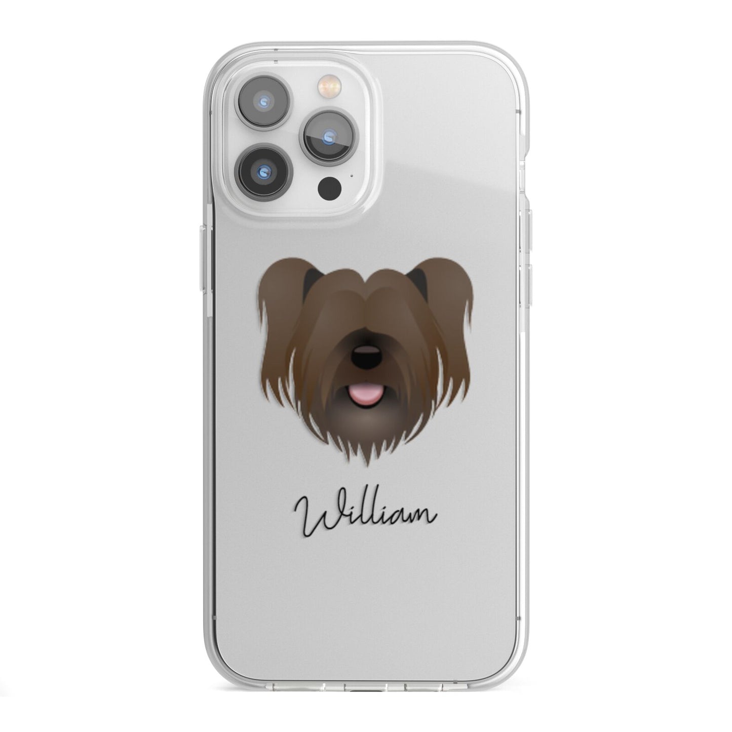Skye Terrier Personalised iPhone 13 Pro Max TPU Impact Case with White Edges