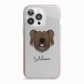 Skye Terrier Personalised iPhone 13 Pro TPU Impact Case with Pink Edges