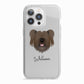 Skye Terrier Personalised iPhone 13 Pro TPU Impact Case with White Edges
