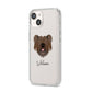 Skye Terrier Personalised iPhone 14 Clear Tough Case Starlight Angled Image