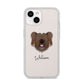 Skye Terrier Personalised iPhone 14 Clear Tough Case Starlight