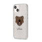 Skye Terrier Personalised iPhone 14 Glitter Tough Case Starlight Angled Image