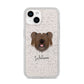 Skye Terrier Personalised iPhone 14 Glitter Tough Case Starlight