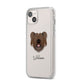 Skye Terrier Personalised iPhone 14 Plus Clear Tough Case Starlight Angled Image