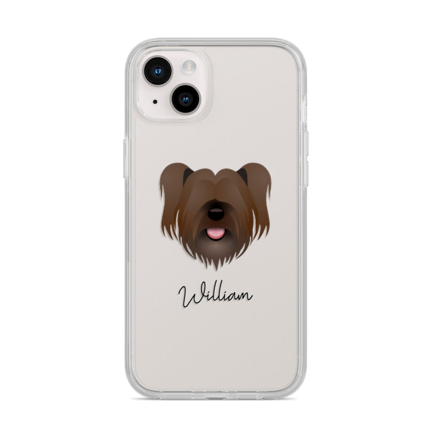 Skye Terrier Personalised iPhone 14 Plus Clear Tough Case Starlight