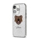 Skye Terrier Personalised iPhone 14 Pro Glitter Tough Case Silver Angled Image