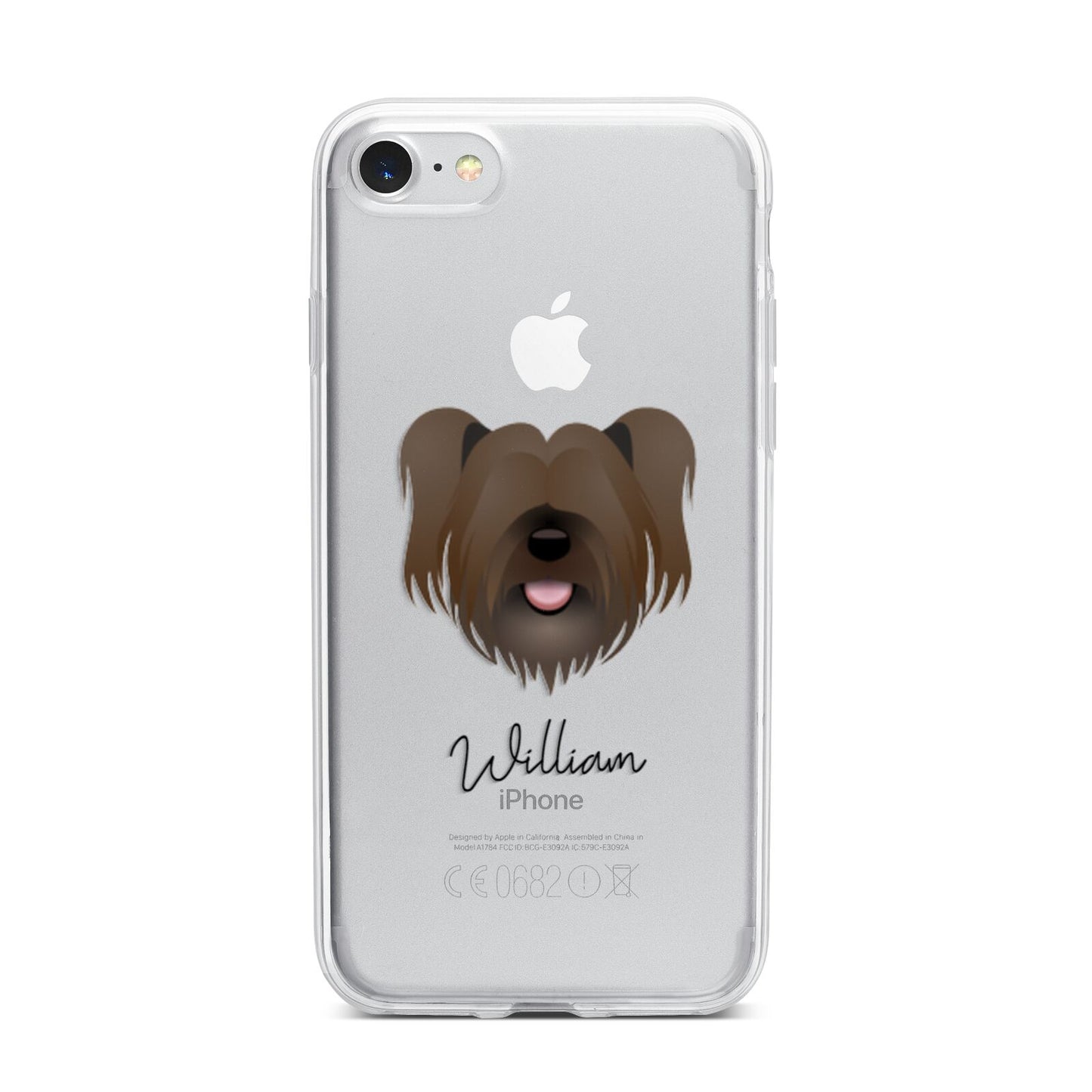 Skye Terrier Personalised iPhone 7 Bumper Case on Silver iPhone
