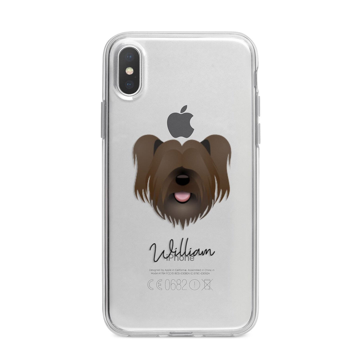 Skye Terrier Personalised iPhone X Bumper Case on Silver iPhone Alternative Image 1