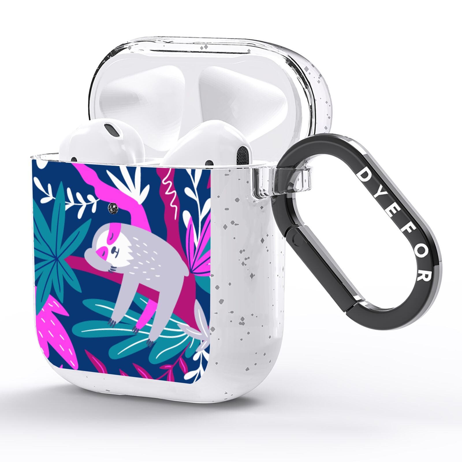 Sloth AirPods Glitter Case Side Image