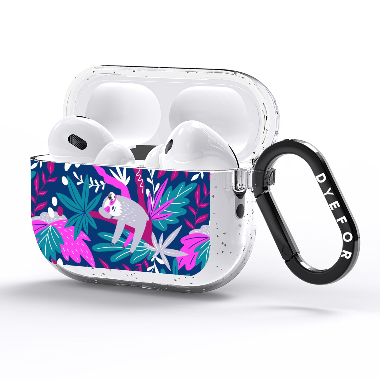 Sloth AirPods Pro Glitter Case Side Image