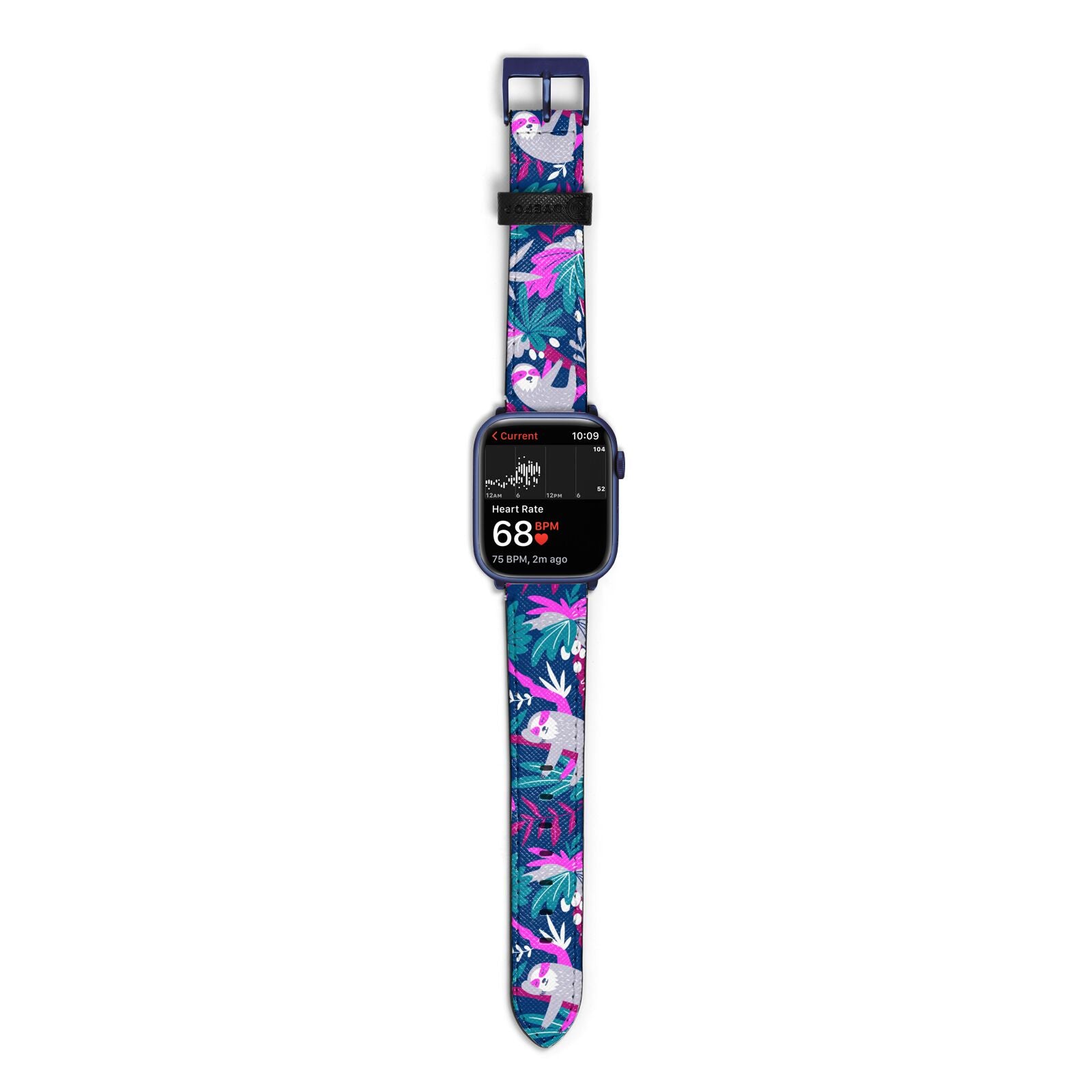 Sloth Apple Watch Strap Size 38mm with Blue Hardware