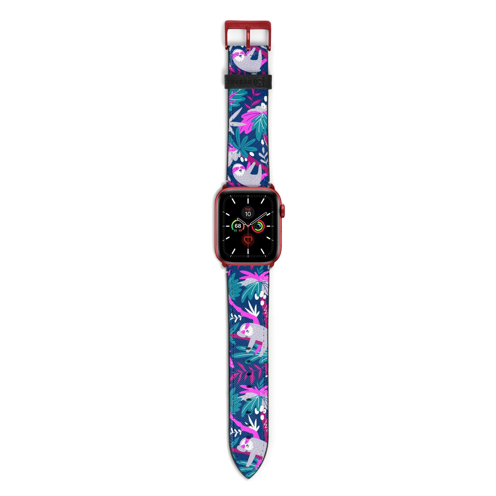 Sloth Apple Watch Strap with Red Hardware