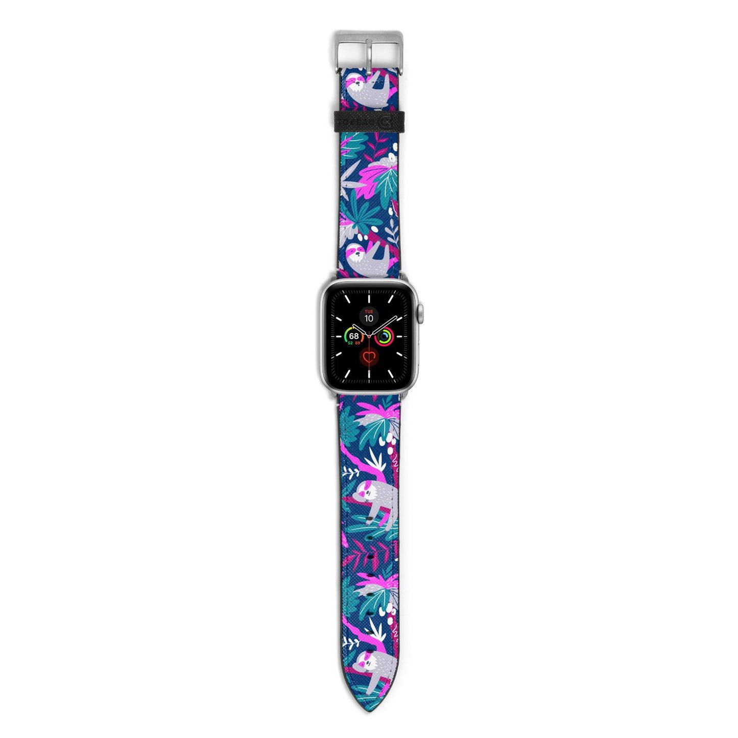 Sloth Apple Watch Strap with Silver Hardware