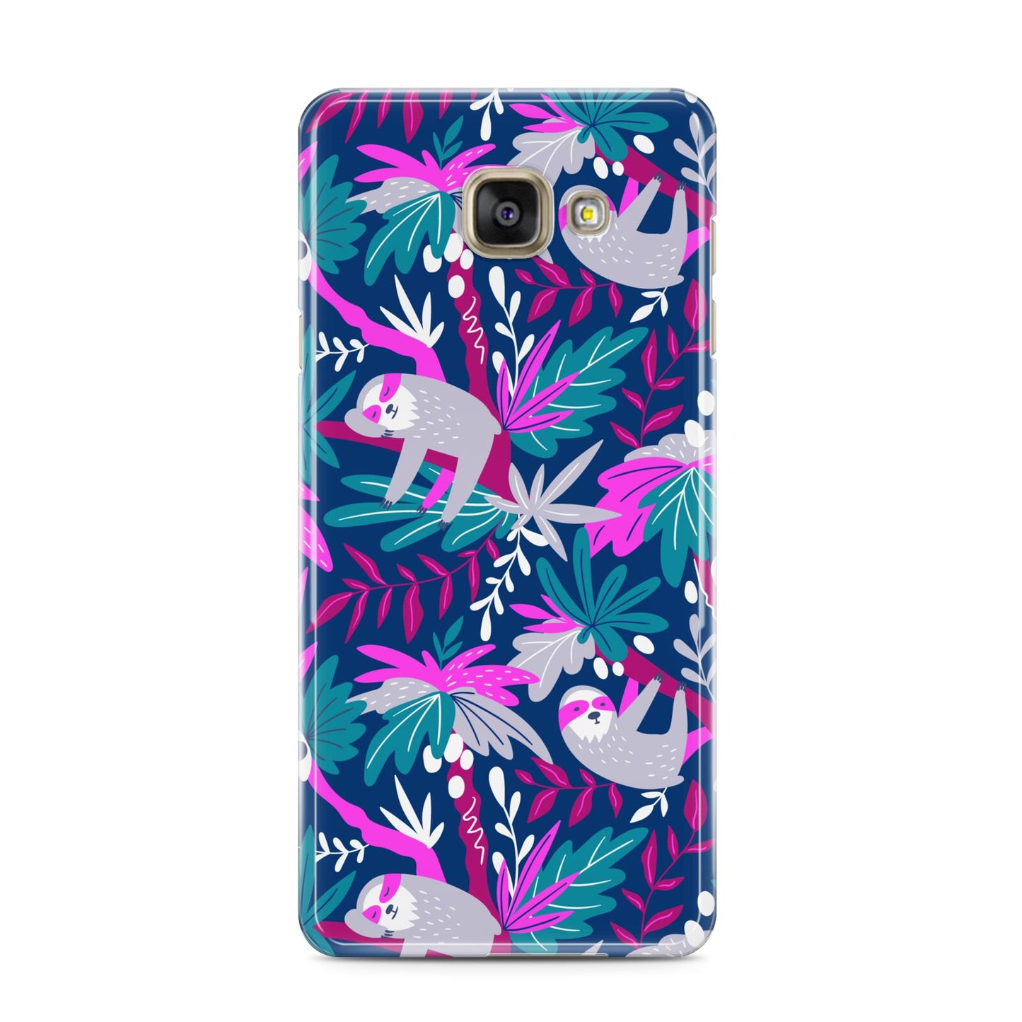 Sloth Samsung Galaxy A3 2016 Case on gold phone