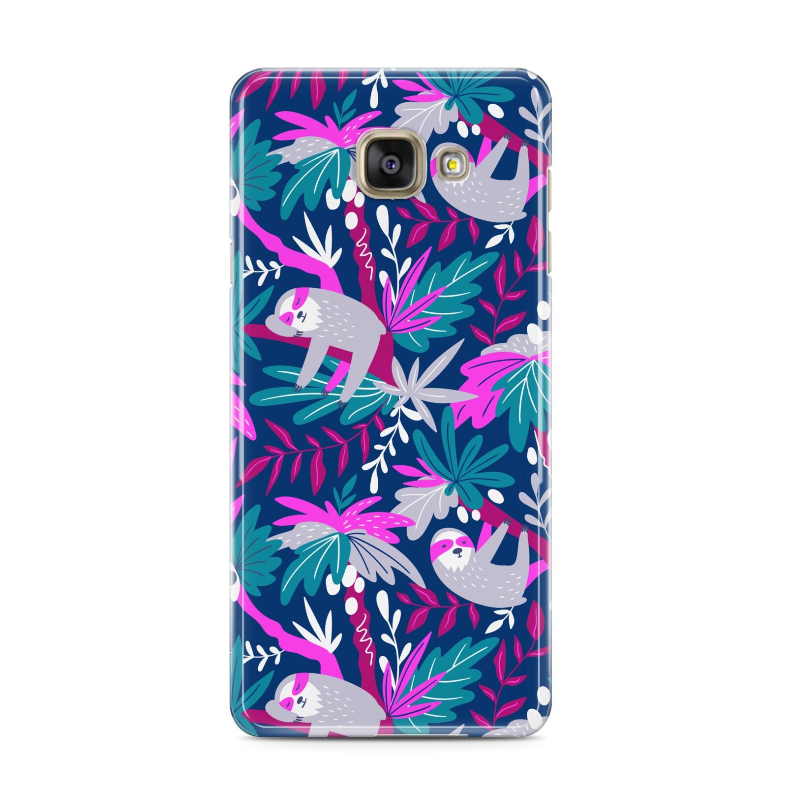 Sloth Samsung Galaxy A3 2016 Case on gold phone