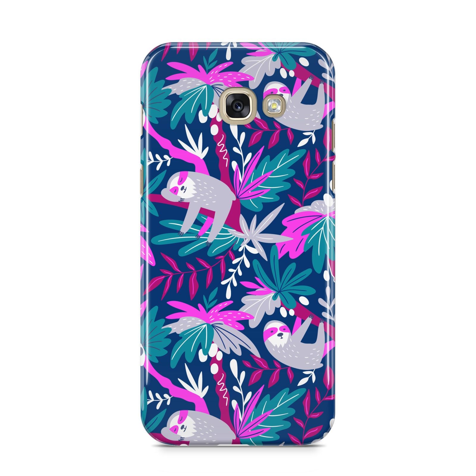 Sloth Samsung Galaxy A5 2017 Case on gold phone