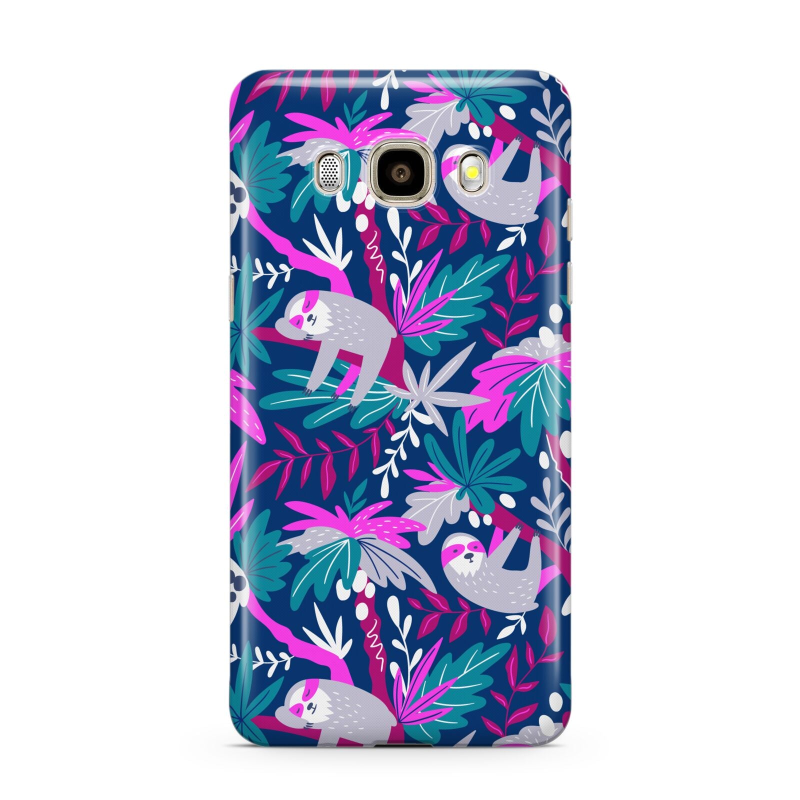 Sloth Samsung Galaxy J7 2016 Case on gold phone