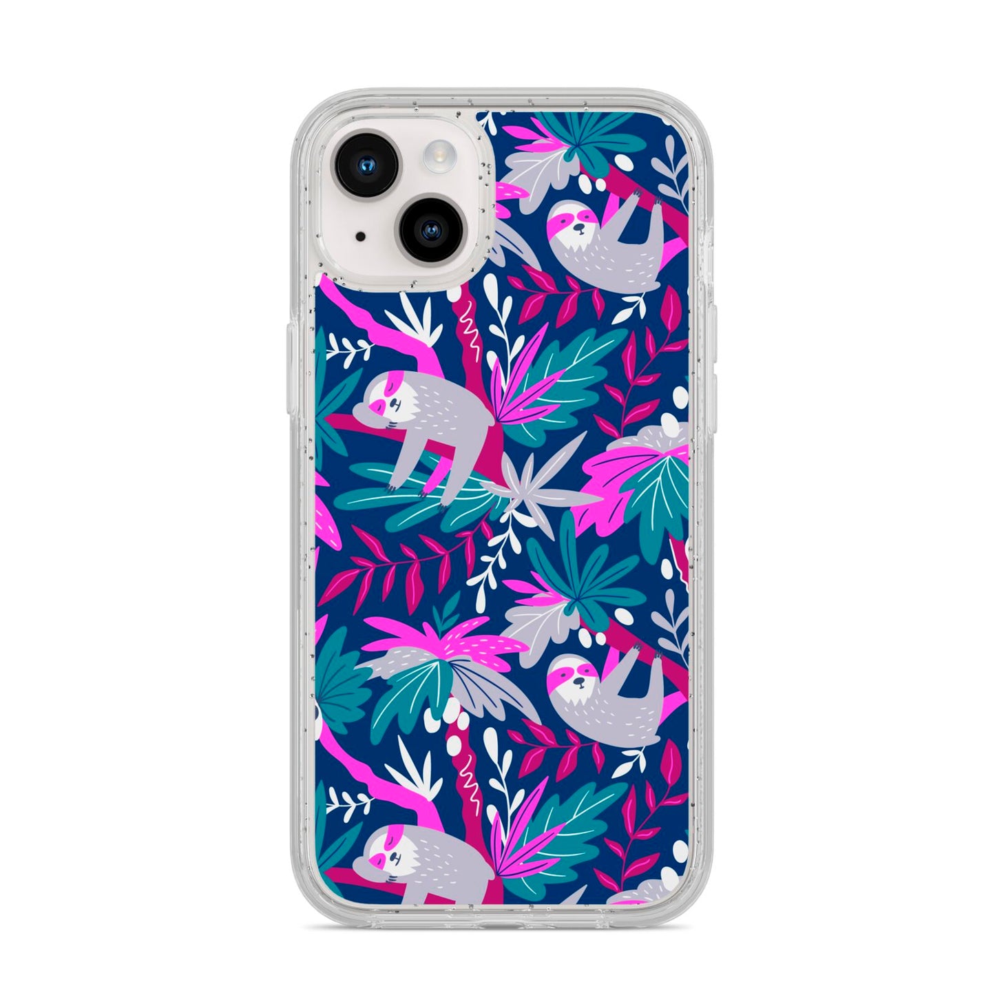 Sloth iPhone 14 Plus Glitter Tough Case Starlight