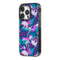 Sloth iPhone 14 Pro Black Impact Case Side Angle on Silver phone