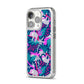 Sloth iPhone 14 Pro Clear Tough Case Silver Angled Image