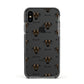 Sloughi Icon with Name Apple iPhone Xs Impact Case Black Edge on Black Phone