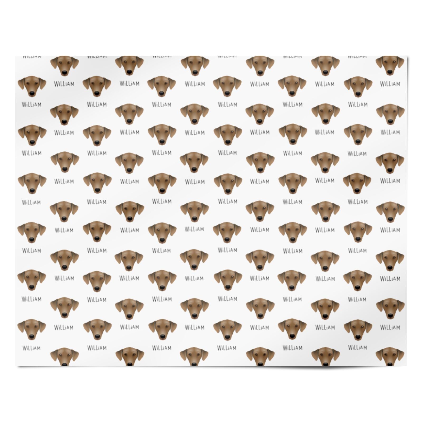 Sloughi Icon with Name Personalised Wrapping Paper Alternative