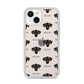 Sloughi Icon with Name iPhone 14 Clear Tough Case Starlight
