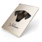 Sloughi Personalised Apple iPad Case on Gold iPad Side View