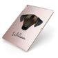 Sloughi Personalised Apple iPad Case on Rose Gold iPad Side View